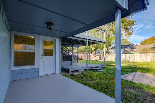 view of patio / terrace featuring a deck