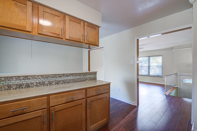 kitchen featuring dark hardwood / wood-style flooring