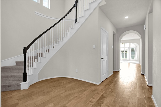 interior space with light wood-type flooring