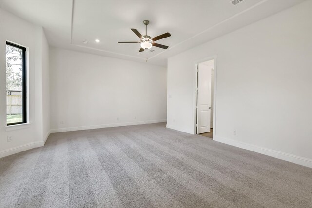 12926 Whitewater Way, Conroe, TX 77302 - spare room featuring plenty of natural light, ceiling fan, carpet floors, and recessed lighting