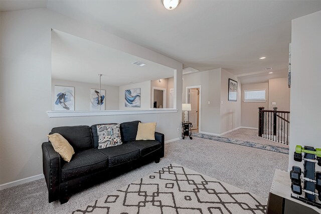 view of carpeted living room