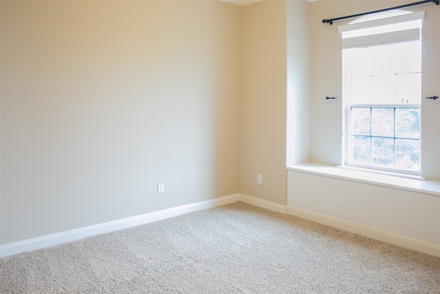 unfurnished room with carpet floors