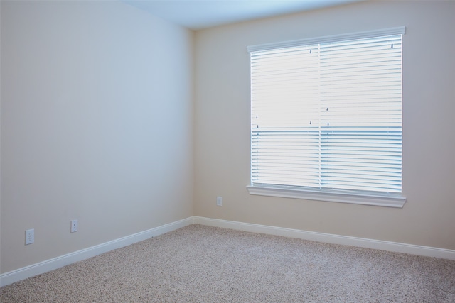 view of carpeted spare room