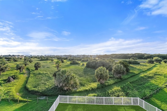 bird's eye view with a rural view