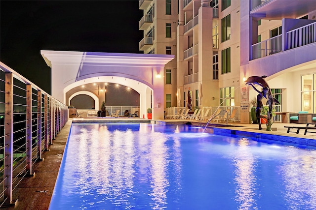 view of pool featuring a patio area