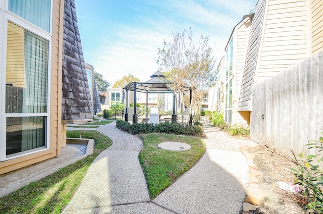 surrounding community with a gazebo