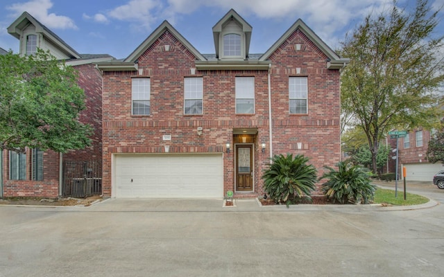 view of front facade with a garage