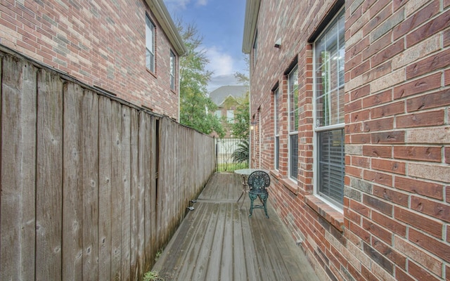 view of wooden terrace