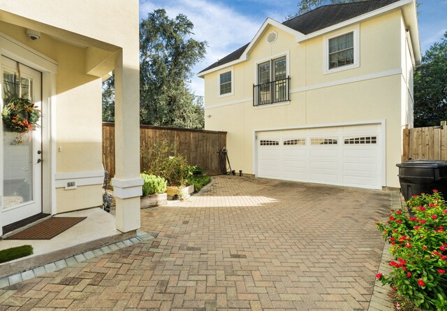 view of home's exterior featuring a garage