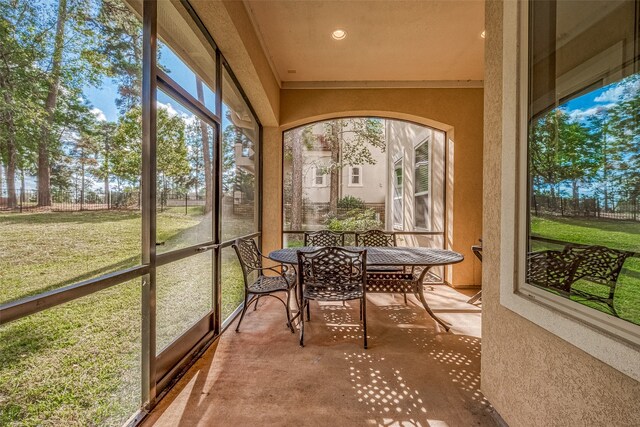 view of sunroom / solarium