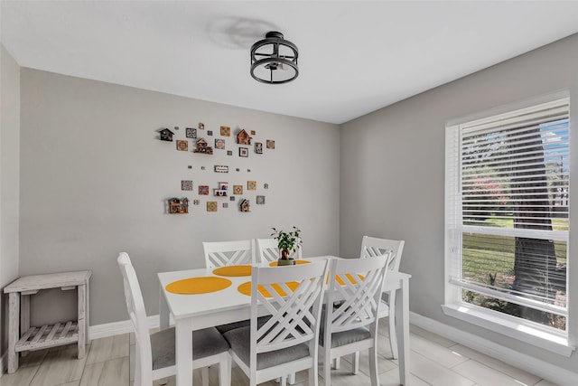 dining area with a wealth of natural light