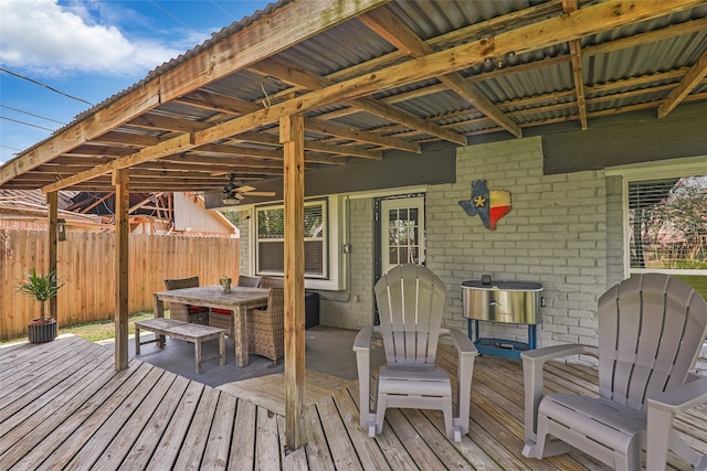 view of wooden terrace