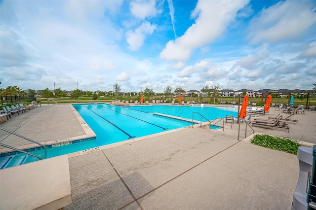 view of pool with a patio