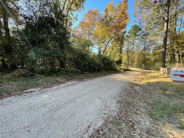 view of road