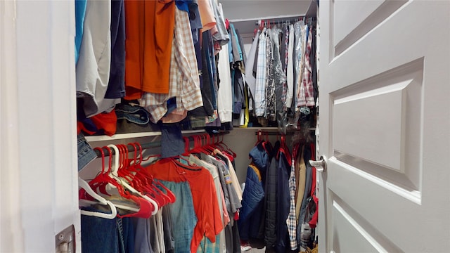 view of walk in closet