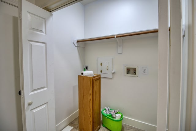 laundry room featuring hookup for a washing machine and electric dryer hookup