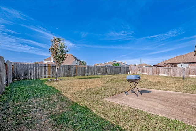 view of yard with a patio