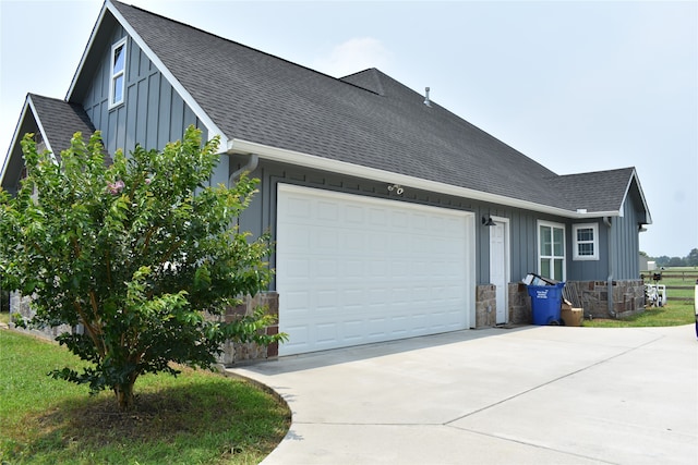 view of home's exterior featuring a garage