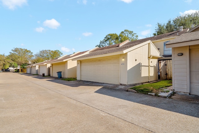 view of home's exterior with a garage