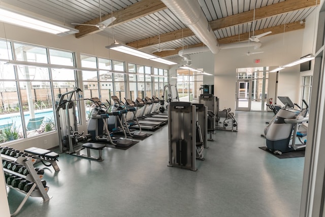 view of workout area