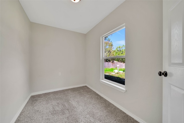 view of carpeted empty room