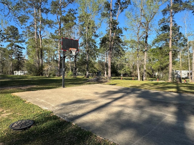 12466 Royal Lake Dr, Conroe, TX 77303 - view of sport court featuring community basketball court and a yard