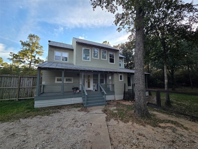 view of front of house featuring a porch