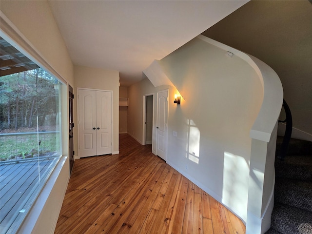 interior space featuring wood-type flooring