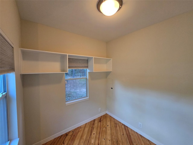 interior space with hardwood / wood-style floors