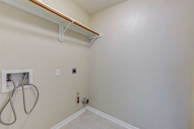 laundry area with washer hookup, gas dryer hookup, and electric dryer hookup