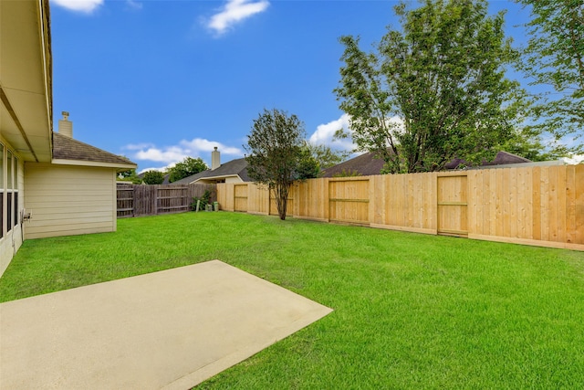 view of yard with a patio