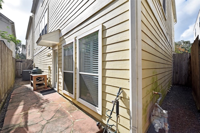 view of patio / terrace featuring central AC unit