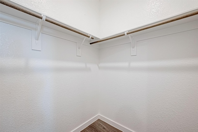 spacious closet featuring hardwood / wood-style flooring