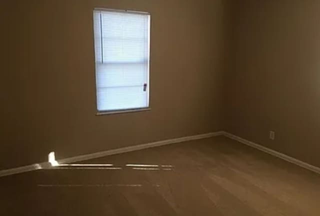 empty room featuring wood-type flooring