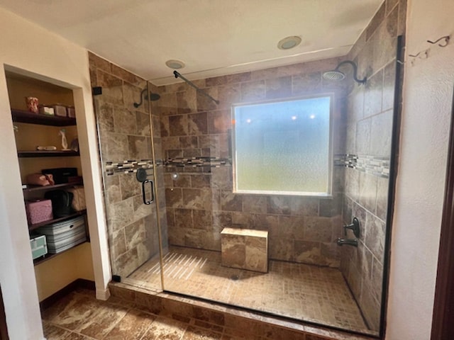 bathroom with walk in shower