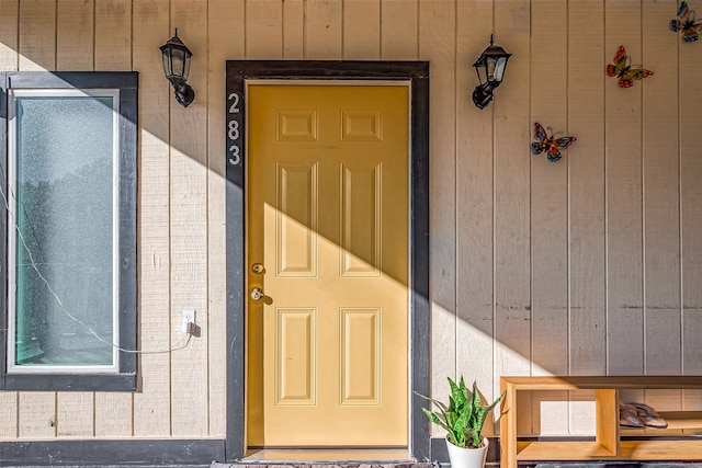 view of doorway to property