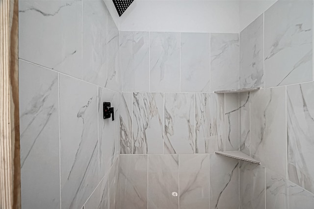 room details with a tile shower