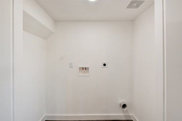 laundry room featuring hookup for a washing machine, gas dryer hookup, and electric dryer hookup