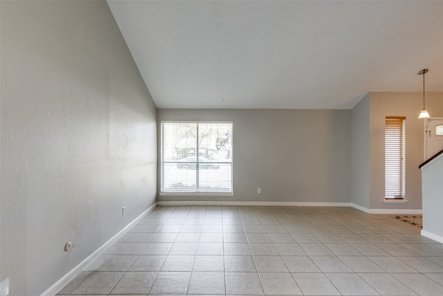 view of tiled spare room