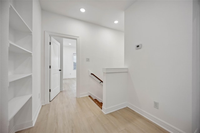 hallway featuring light hardwood / wood-style floors