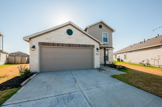 view of front of property with a front lawn