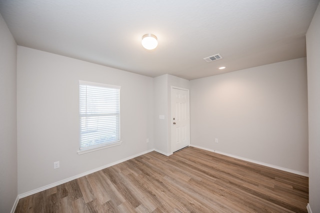 empty room featuring light wood-type flooring