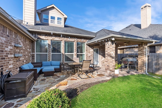 view of patio with outdoor lounge area