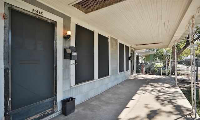 view of patio with covered porch