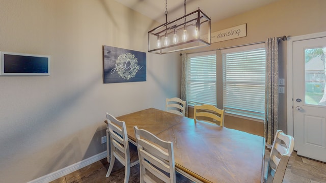 view of dining area