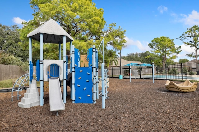 view of jungle gym