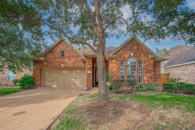 view of front property with a garage