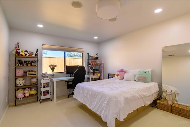 view of carpeted bedroom