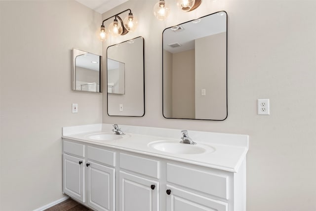 bathroom with vanity