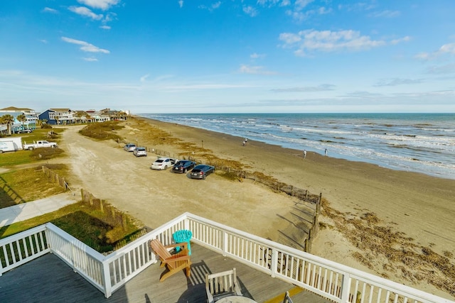 property view of water with a view of the beach